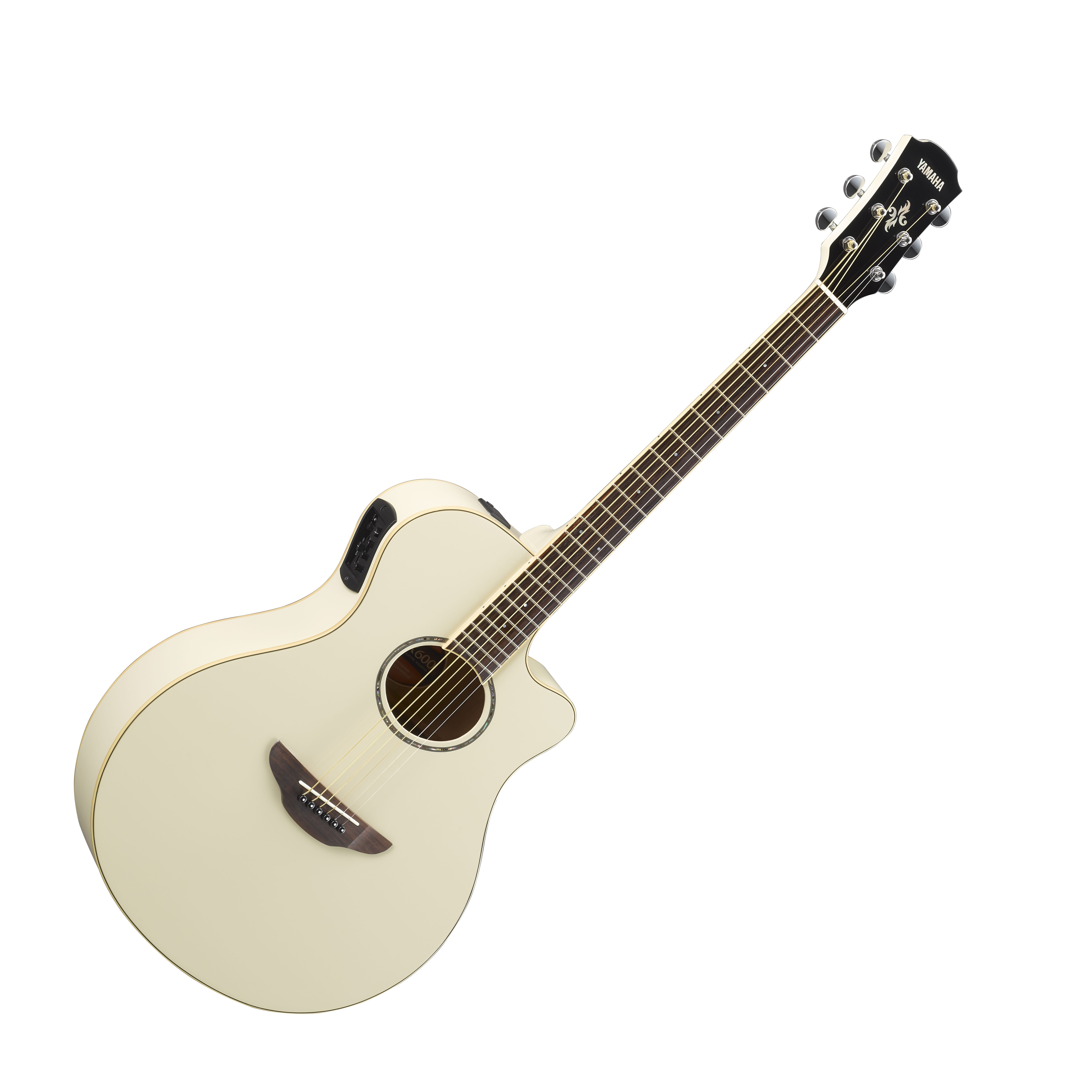 Yamaha Apx600 Concert Slim Cw Epicea Nato Rw - Vintage White - Elektroakustische Gitarre - Variation 1