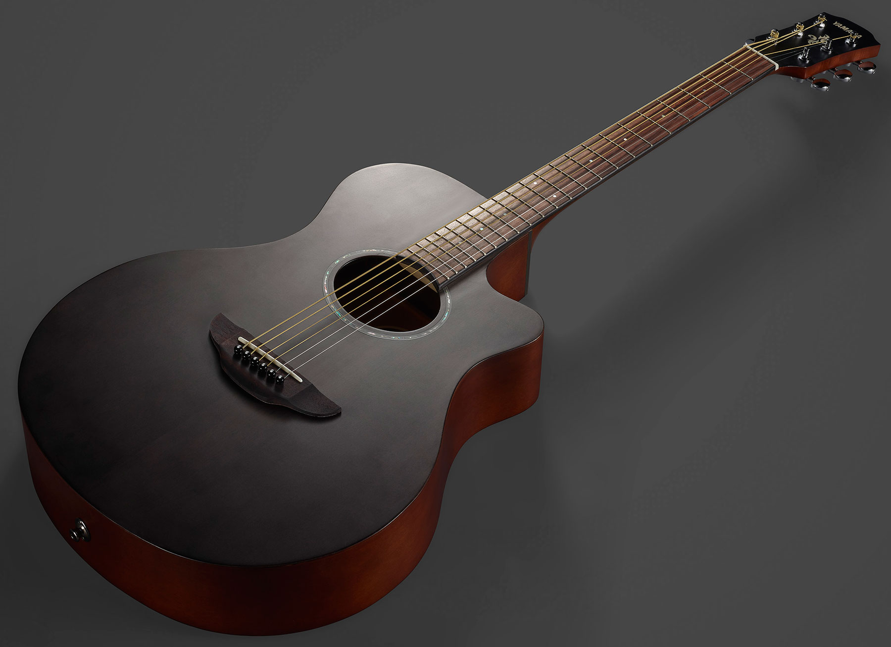Yamaha Apx600m Concert Slim Cw Erable Nato Rw - Smokey Black - Elektroakustische Gitarre - Variation 3