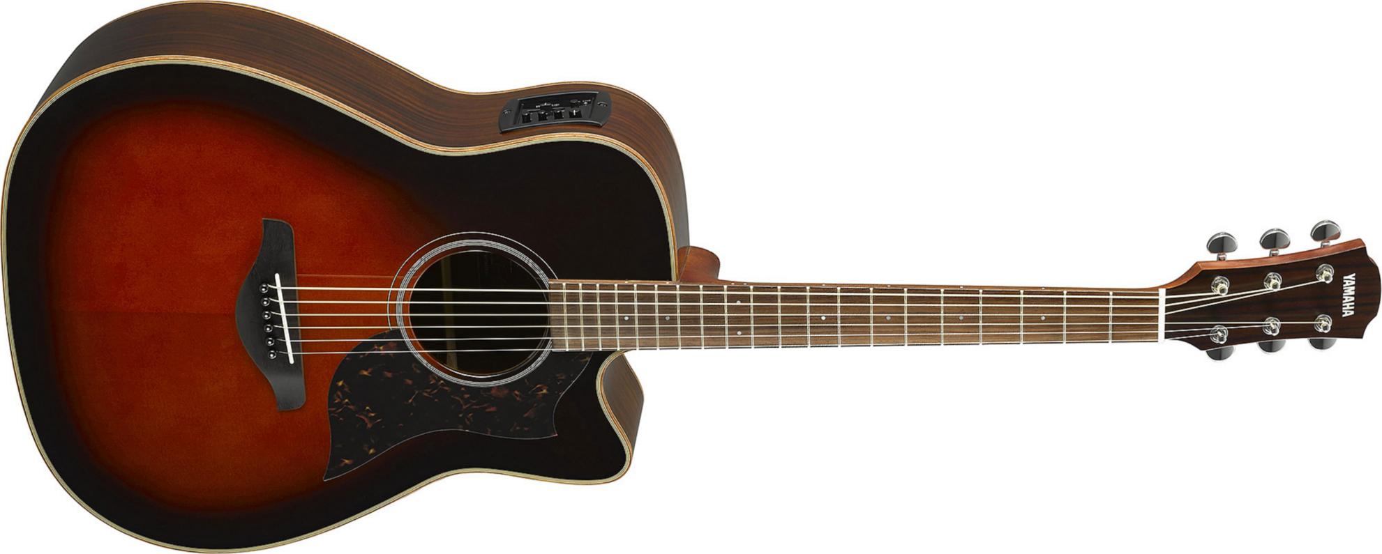 Yamaha A1r Ii Tbs Dreadnought Cw Epicea Palissandre 2017 - Tobacco Brown Sunburst - Elektroakustische Gitarre - Main picture