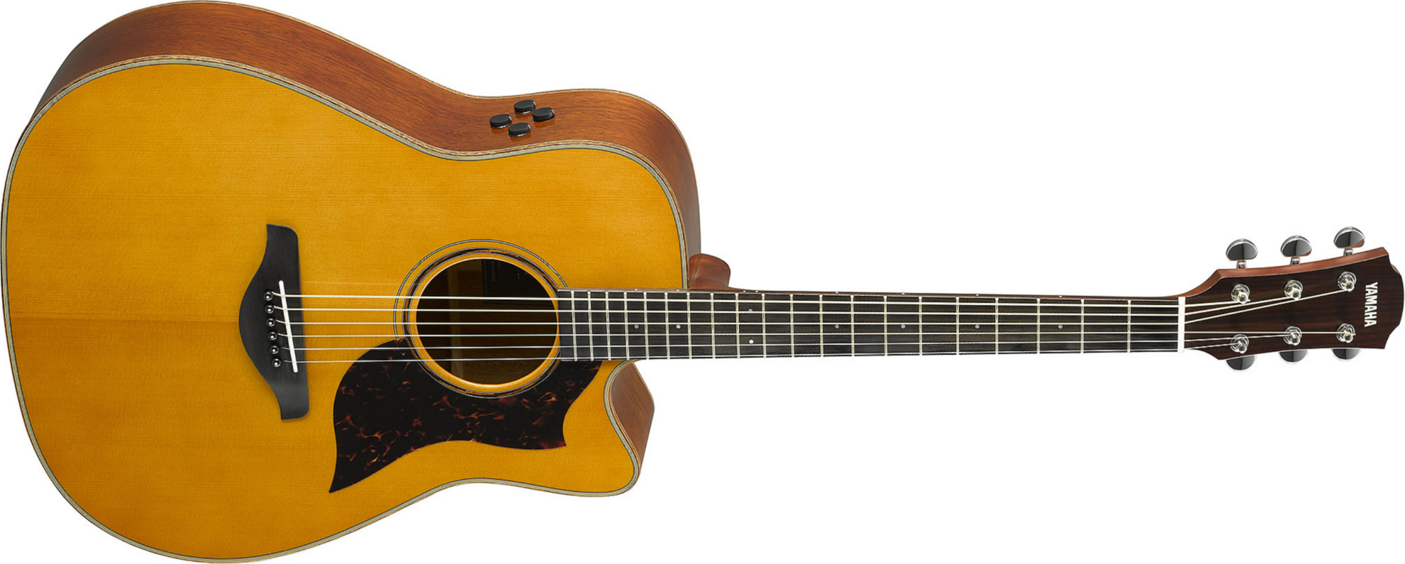 Yamaha A3m Are Vn Dreadnought Cw Epicea Acajou 2017 - Vintage Natural - Elektroakustische Gitarre - Main picture