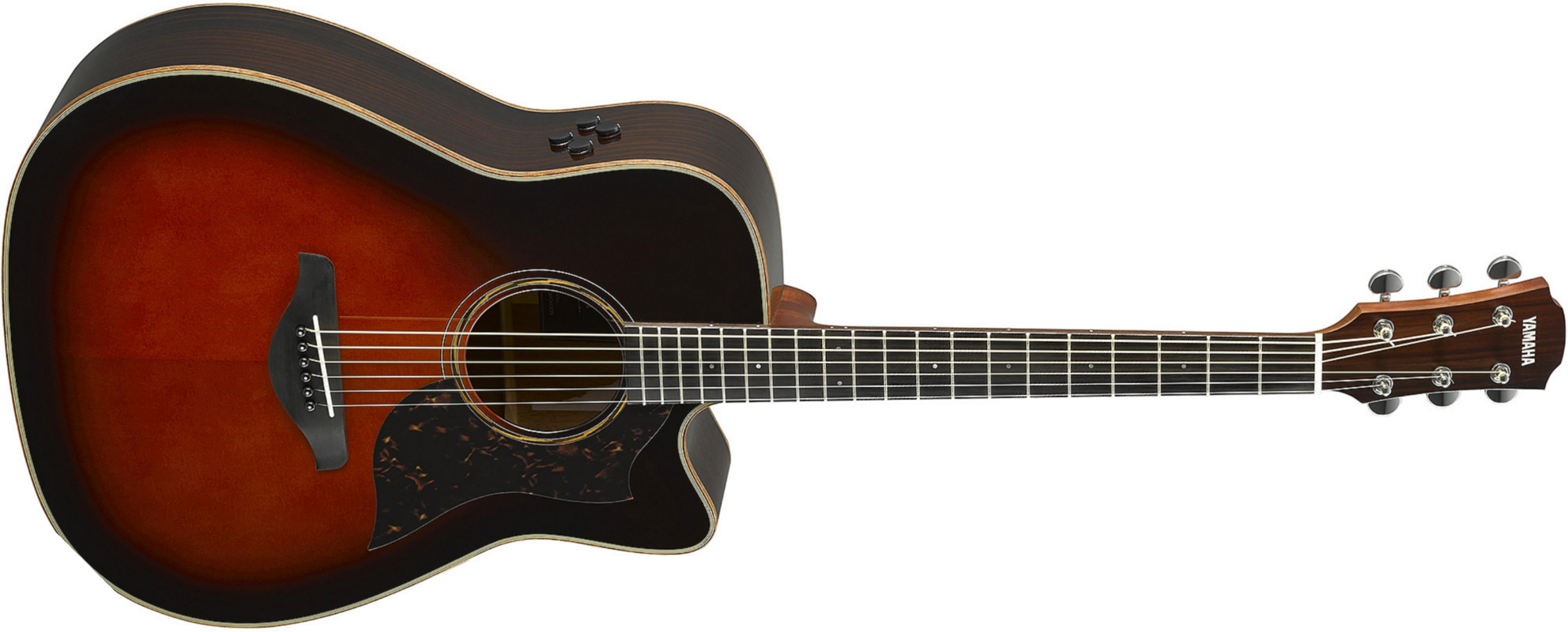 Yamaha A3r Are Tbs Dreadnought Cw Epicea Palissandre 2017 - Tobacco Brown Sunburst - Elektroakustische Gitarre - Main picture