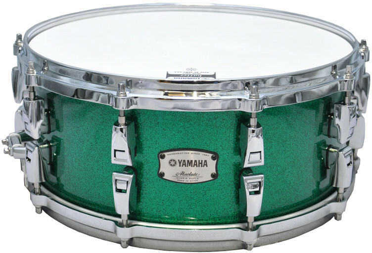 Yamaha Absolute Hybrid Maple Ams1460 - Jade Green Sparkle - Snaredrums - Main picture