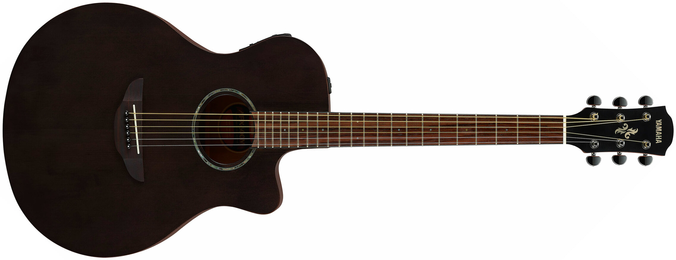 Yamaha Apx600m Concert Slim Cw Erable Nato Rw - Smokey Black - Elektroakustische Gitarre - Main picture