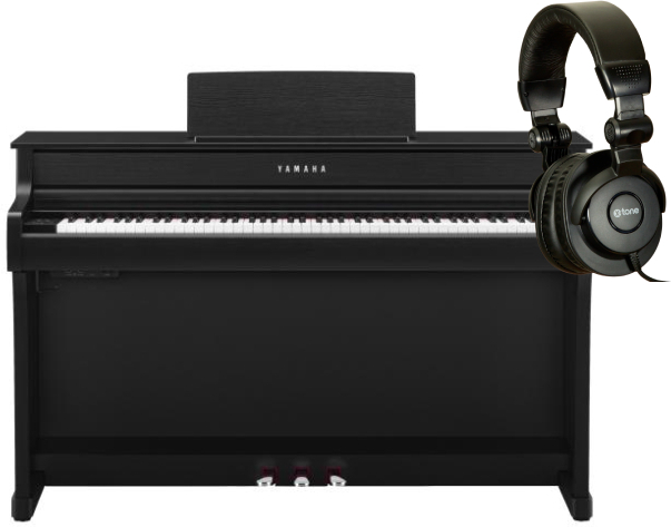 Yamaha Clp-835 Black  + X-hp1 - Laqu? Noir - Klaviere set - Main picture