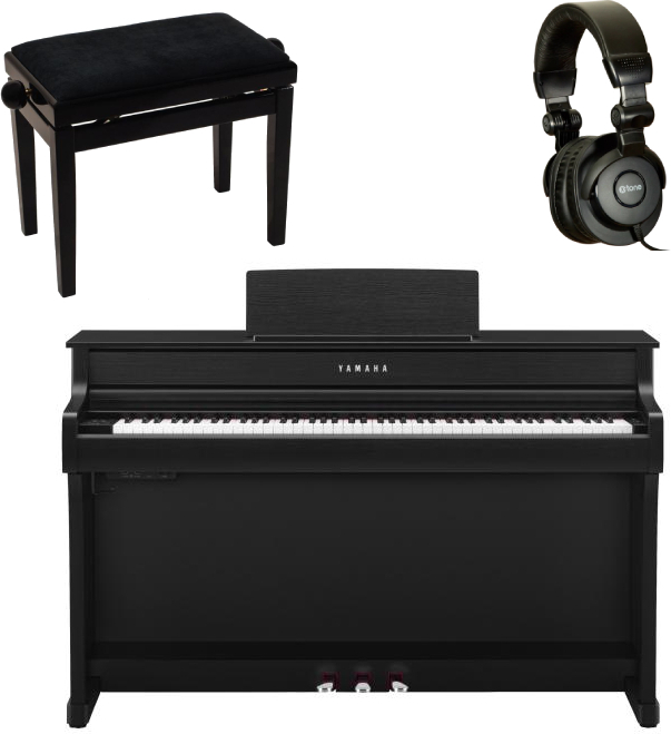 Yamaha Clp 835 + X-hp1 + Banquette X-tone - Laqu? Noir - Klaviere set - Main picture