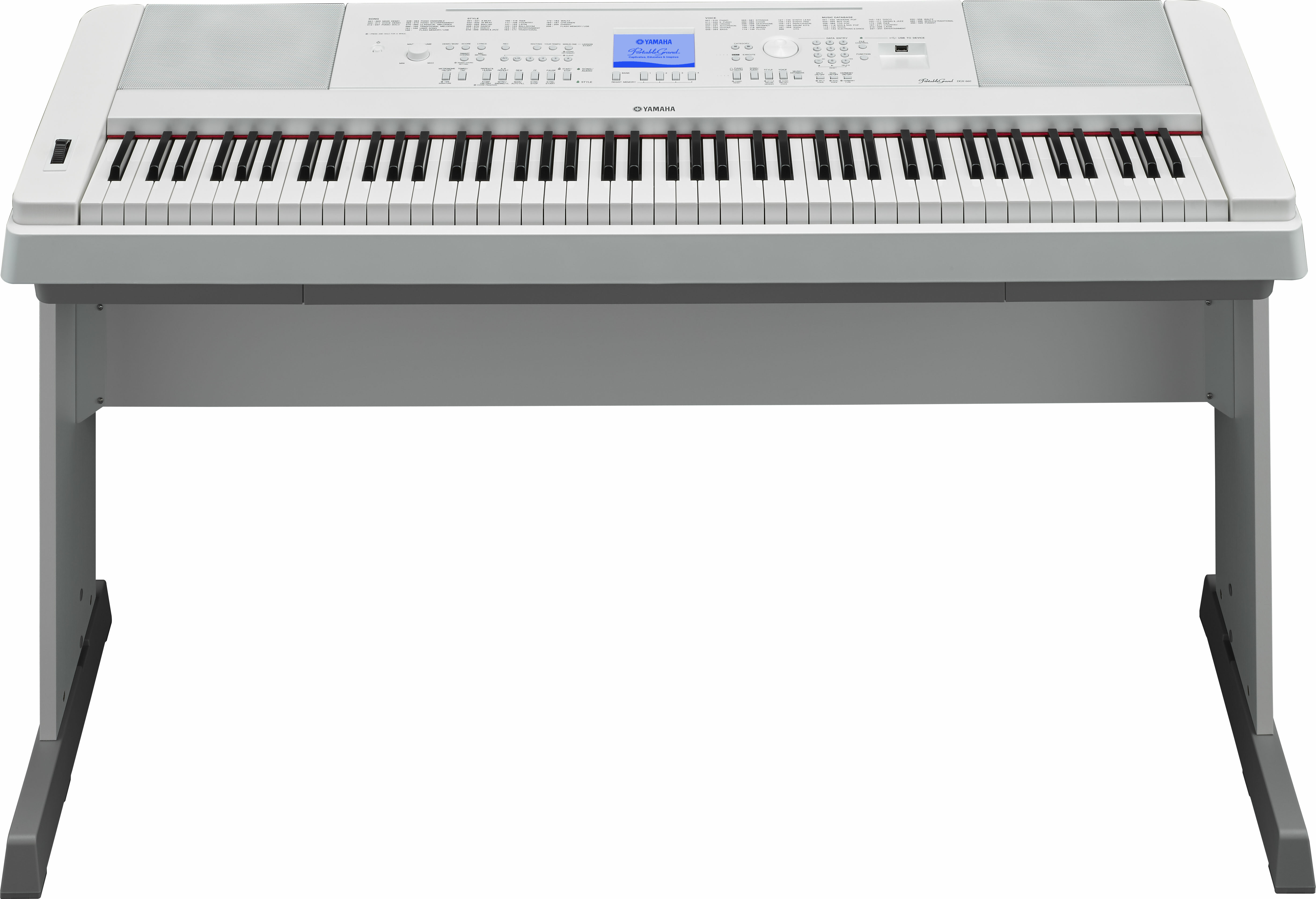 Yamaha Dgx-660 - White - Digitalpiano mit Stand - Main picture