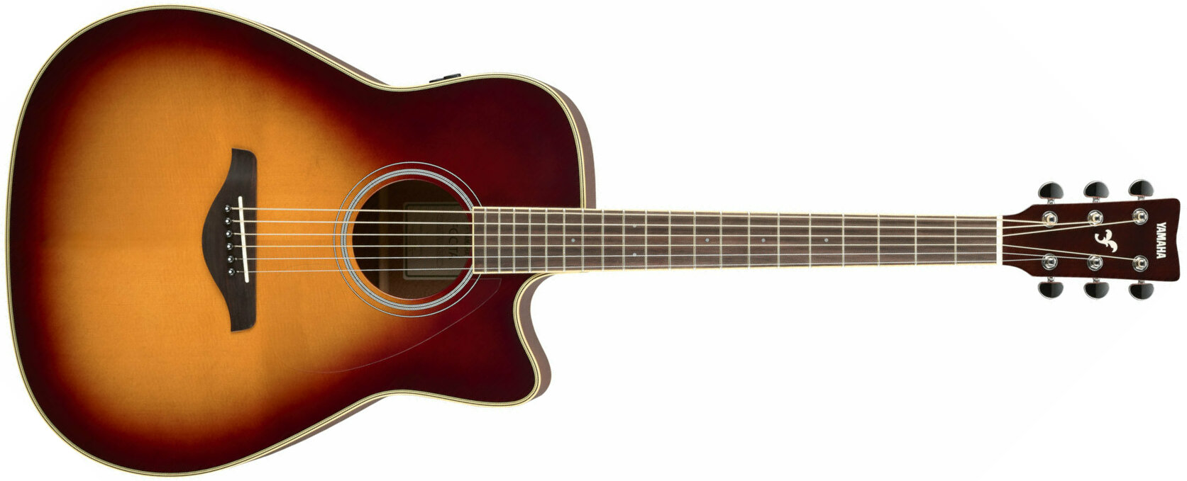 Yamaha Fgc-ta Transacoustic Cutaway Epicea Acajou Rw - Brown Sunburst - Westerngitarre & electro - Main picture