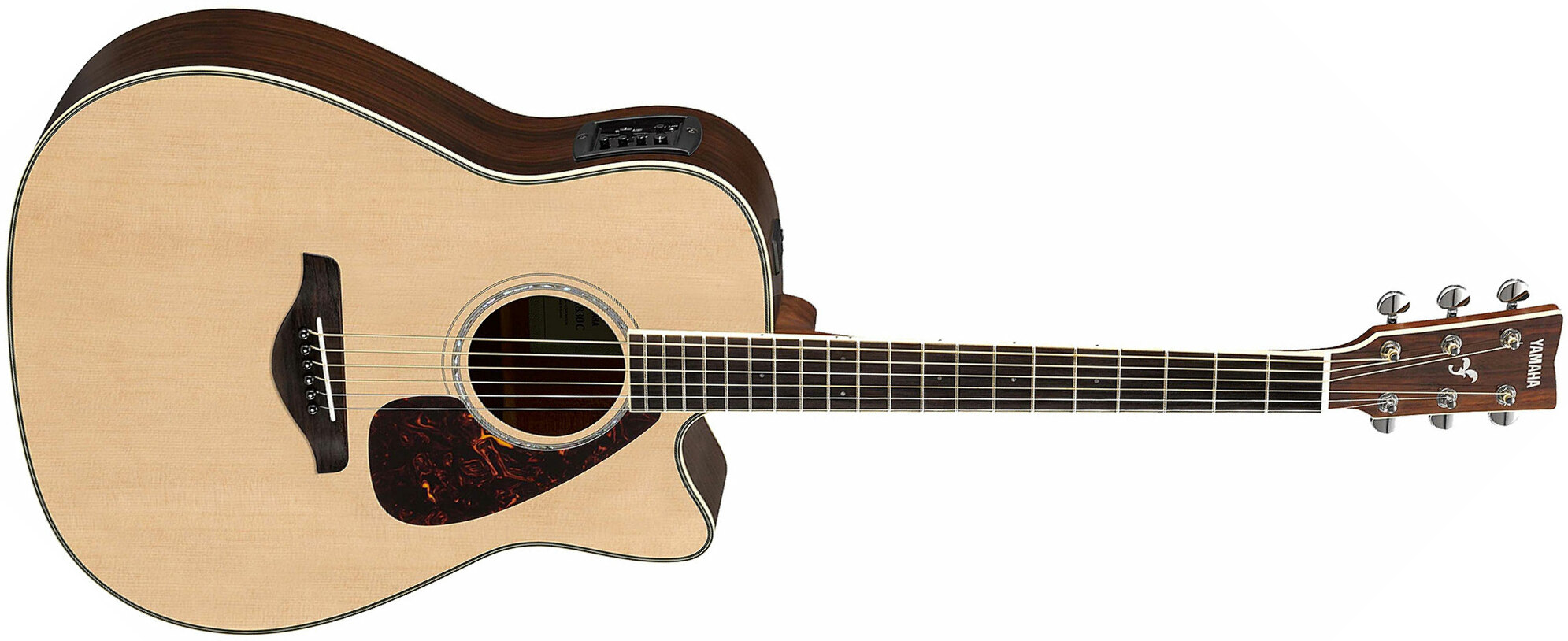 Yamaha Fgx830c Nt Dreadnought Cw Epicea Palissandre Rw 2016 - Natural - Elektroakustische Gitarre - Main picture