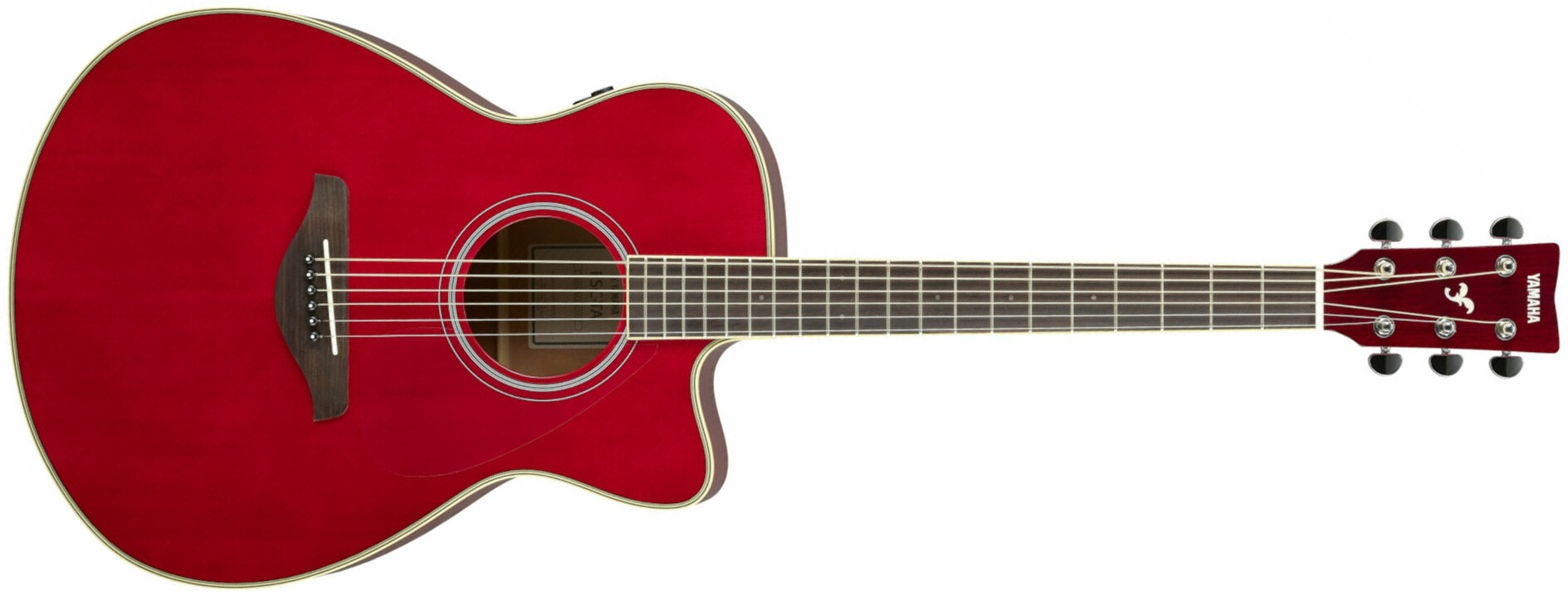 Yamaha Fsc-ta Transacoustic Cutaway Epicea Acajou Rw - Ruby Red - Westerngitarre & electro - Main picture