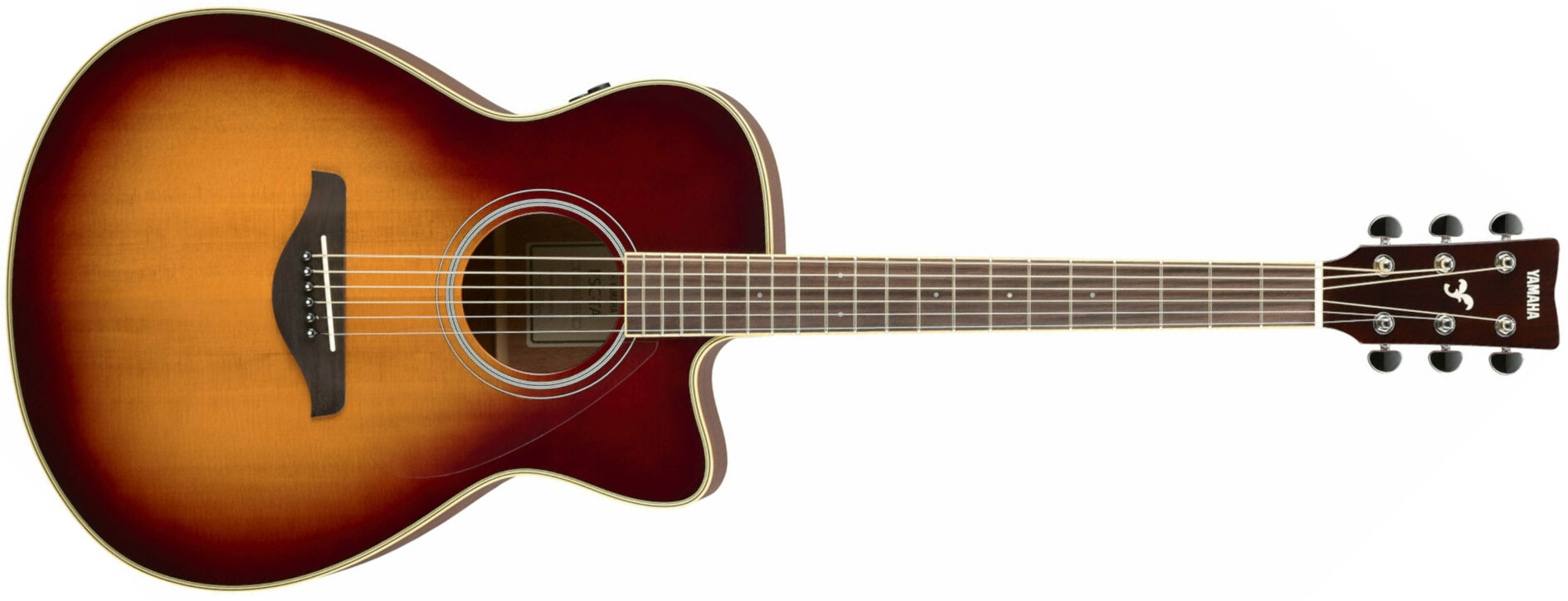 Yamaha Fsc-ta Transacoustic Cutaway Epicea Acajou Rw - Brown Sunburst - Westerngitarre & electro - Main picture