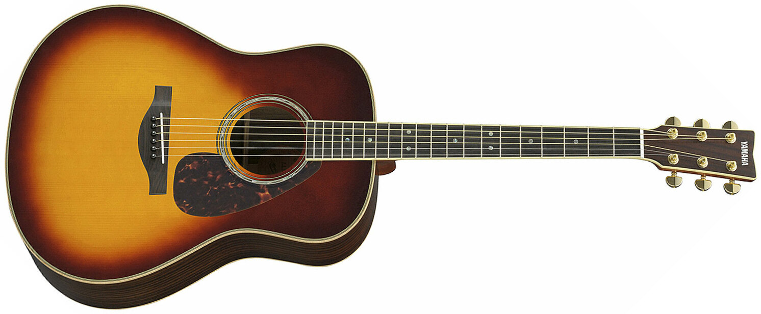 Yamaha Ll16 Are Jumbo Epicea Palissandre Eb - Brown Sunburst - Elektroakustische Gitarre - Main picture