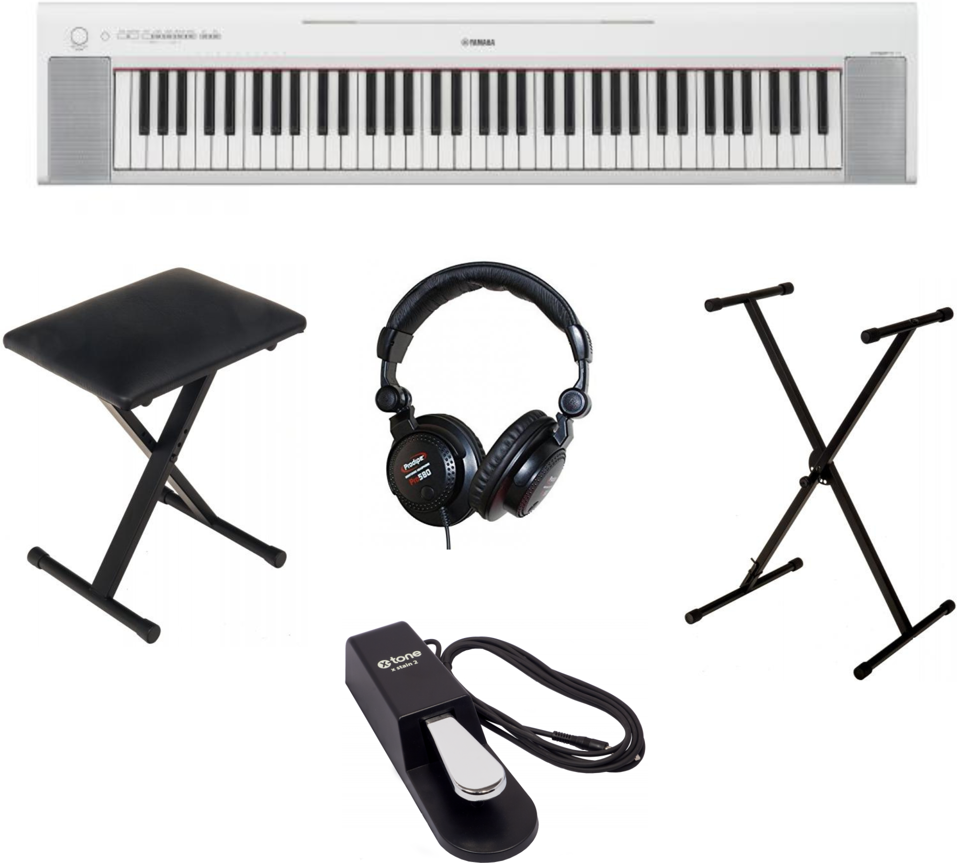 Yamaha Np-35 Wh + Stand + Pedale + Banquette + Casque - Klaviere set - Main picture