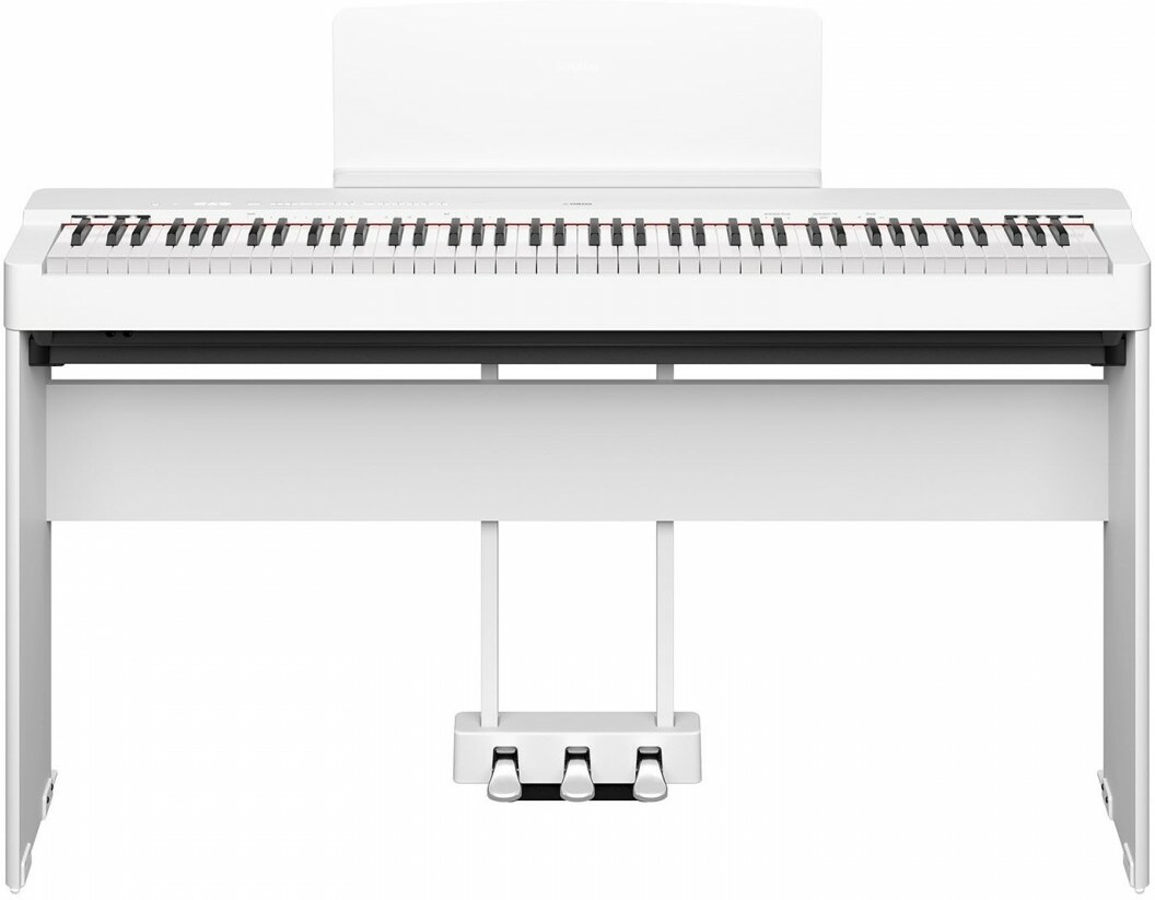 Yamaha P-225 White  + L-200 W + Lp-1wh Pedalier Blanc Pour P225 - Digital Klavier - Main picture