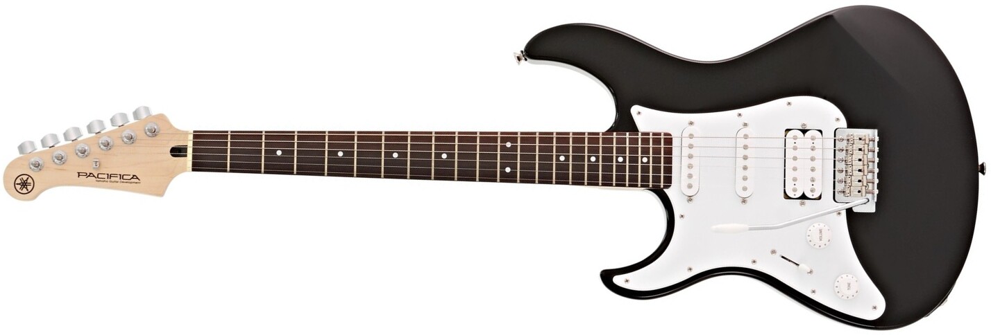 Yamaha Pacifica 112jlii Gaucher Hss Trem Rw - Black - E-Gitarre für Linkshänder - Main picture