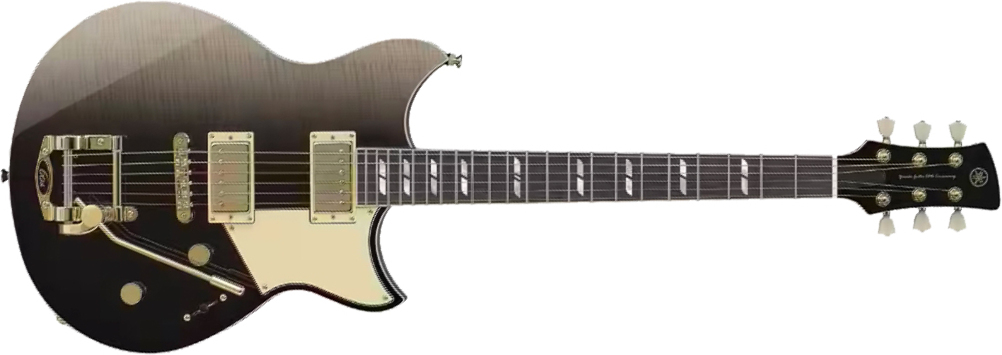 Yamaha Rsp20b 60th Ann. Revstar 2h Trem Rw - Noble Black Burst - Double Cut E-Gitarre - Main picture