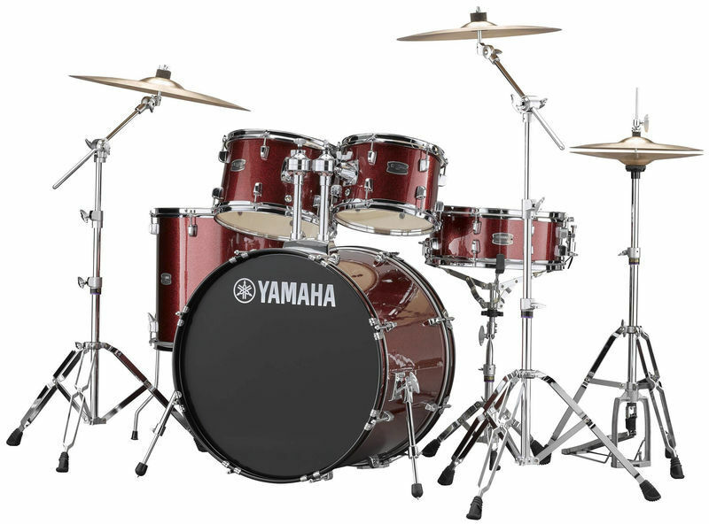 Yamaha Rydeen Stage 22 + Cymbales - 4 FÛts - Burgundy Glitter - Akustik Schlagzeug Fusion - Main picture