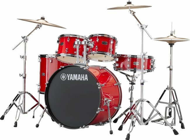 Yamaha Rydeen Stage 22 + Cymbales - 4 FÛts - Hot Red - Bühne Akustik Schlagzeug - Main picture