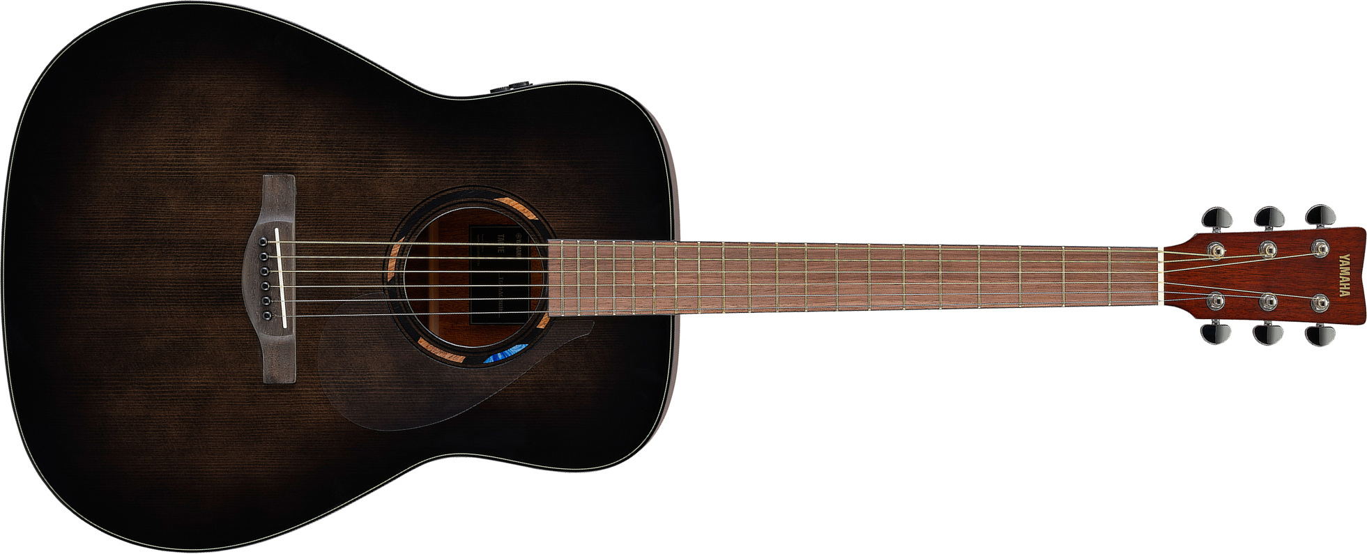 Yamaha Tag1e Transacoustic Dreadnought Epicea Acajou Noy - Translucent Black - Folk-Gitarre - Main picture