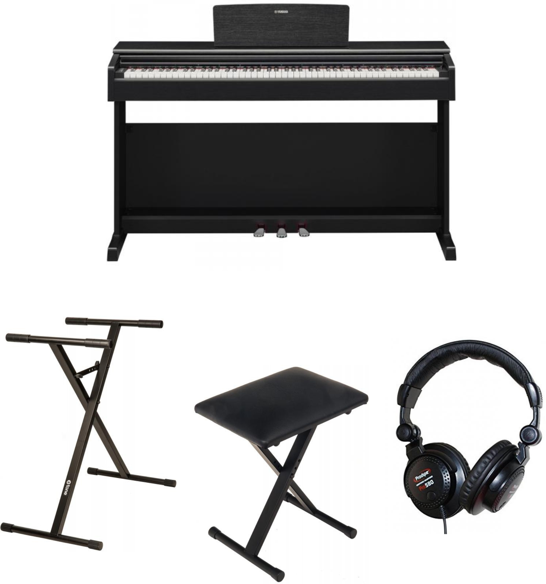 Yamaha Ydp-145 B  + Casque (pro580) + Stand (xh 6102) + Banquette (xb 6160) - Digitalpiano mit Stand - Main picture