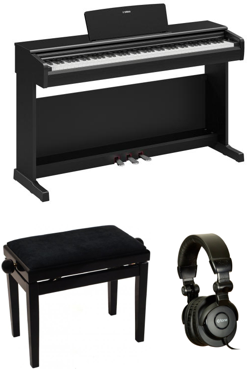 Yamaha Ydp 146 Noir + Banquette + Casque - Noir - Klaviere set - Main picture