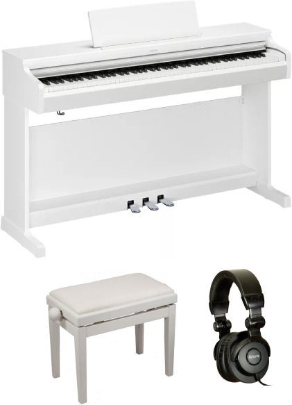 Yamaha Ydp-166 Blanc  + Banquette + Casque - Blanc - Klaviere set - Main picture