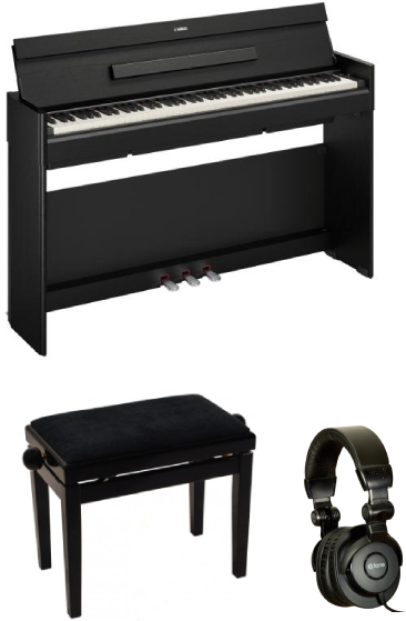 Yamaha Ydp-s56 Noir  + X-hp1 + Banquette Noir Laqué - Noir - Klaviere set - Main picture