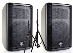 Komplettes pa system set Yamaha 2 x DBR10 + XH 6310 Pied Enceinte Paire + Sac