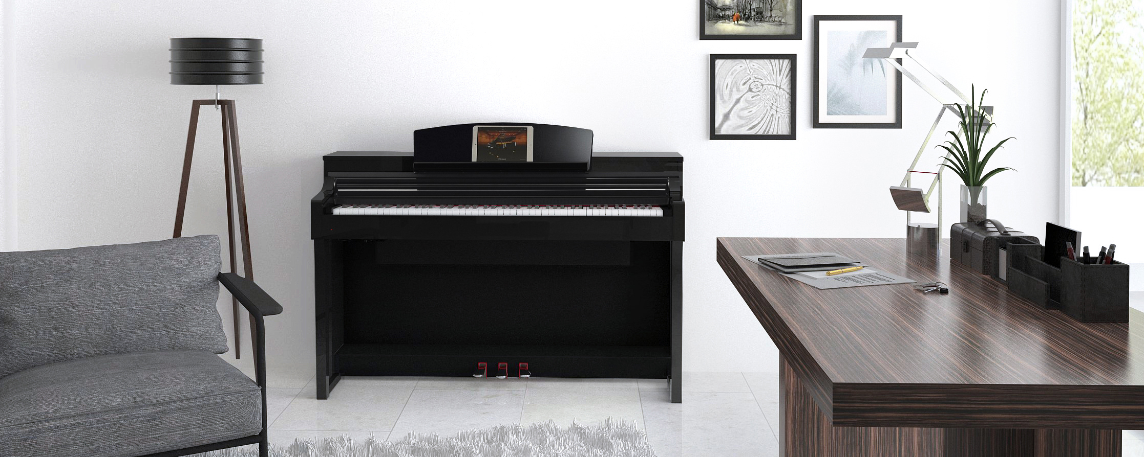 Yamaha Csp-150 - Black - Digitalpiano mit Stand - Variation 2
