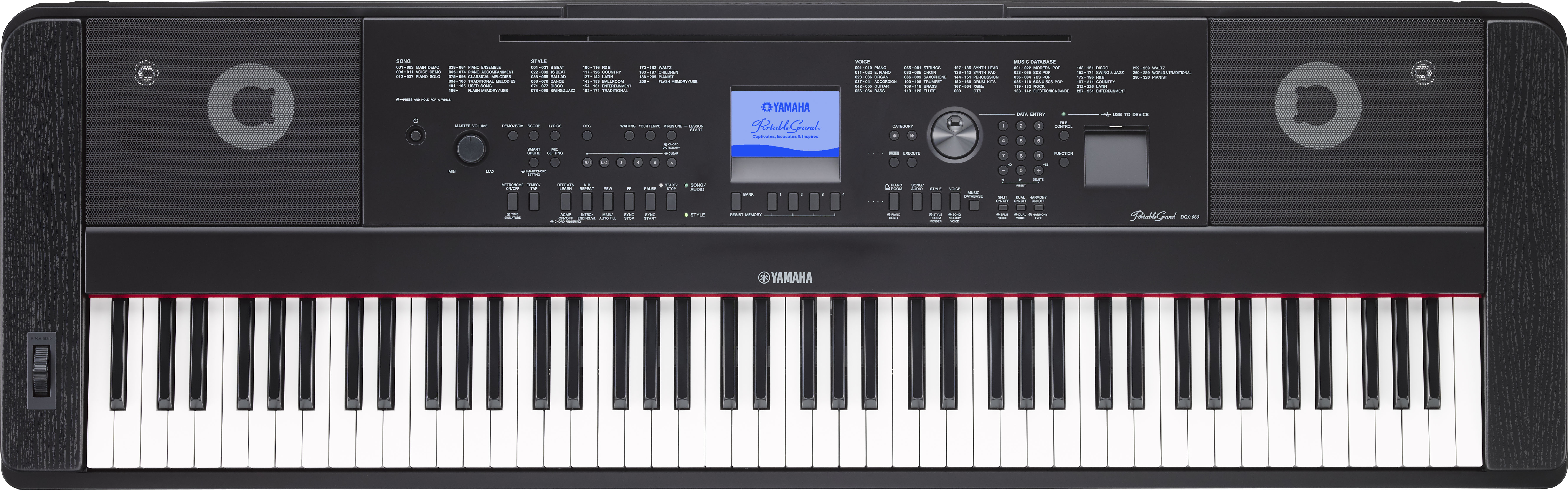 Yamaha Dgx-660 - Black - Digitalpiano mit Stand - Variation 2