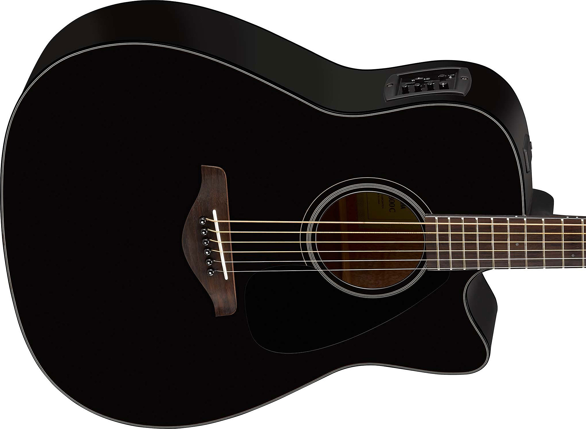 Yamaha Fgx800c Bl Dreadnought Cw Epicea Nato 2016 - Black - Elektroakustische Gitarre - Variation 2
