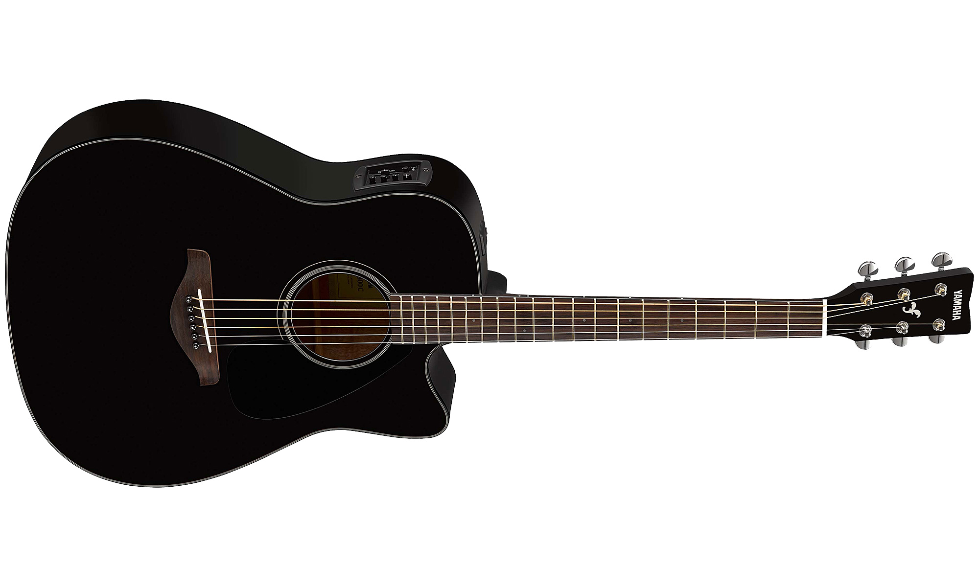 Yamaha Fgx800c Bl Dreadnought Cw Epicea Nato 2016 - Black - Elektroakustische Gitarre - Variation 1