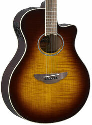 Elektroakustische gitarre Yamaha APX600FM - Tobacco brown sunburst