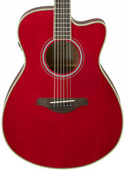 Folk-gitarre Yamaha FSC-TA TRANSACOUSTIC - Ruby red