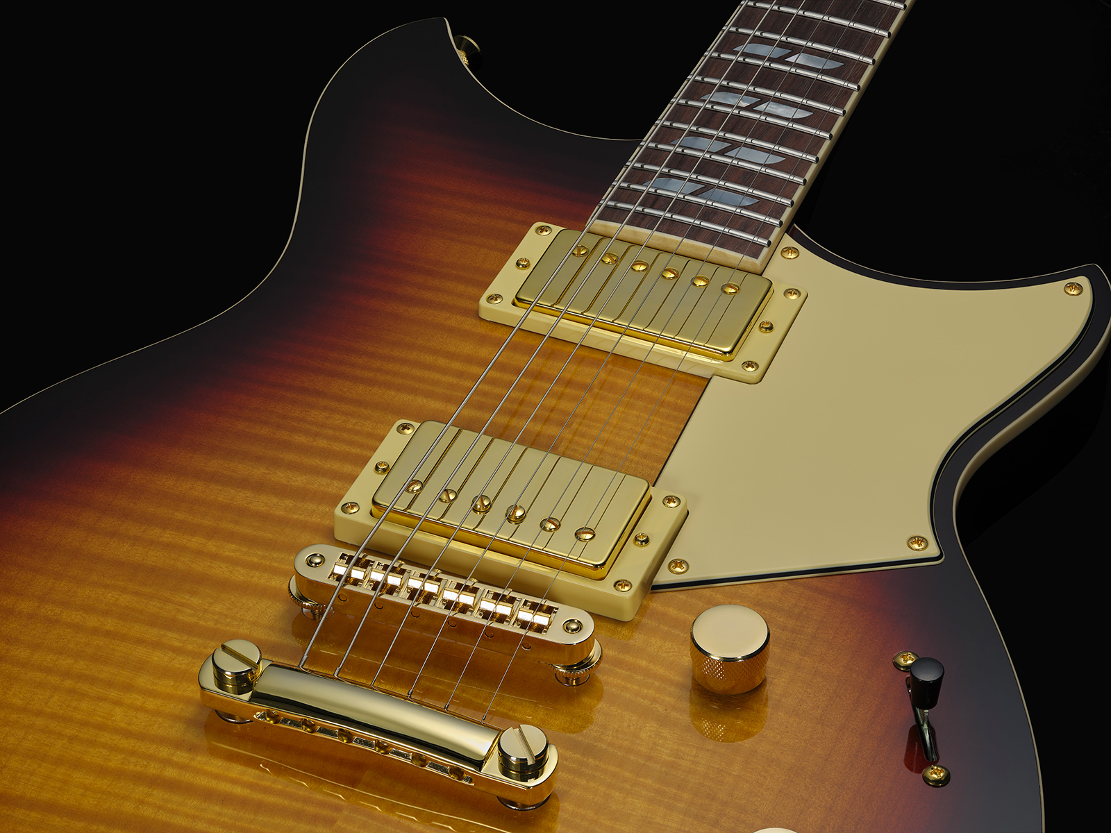 Yamaha Mateo Mancuso Rs20mm Revstar Signature 2h Dimarzio Ht Rw - Vintage Sunburst - Double Cut E-Gitarre - Variation 3