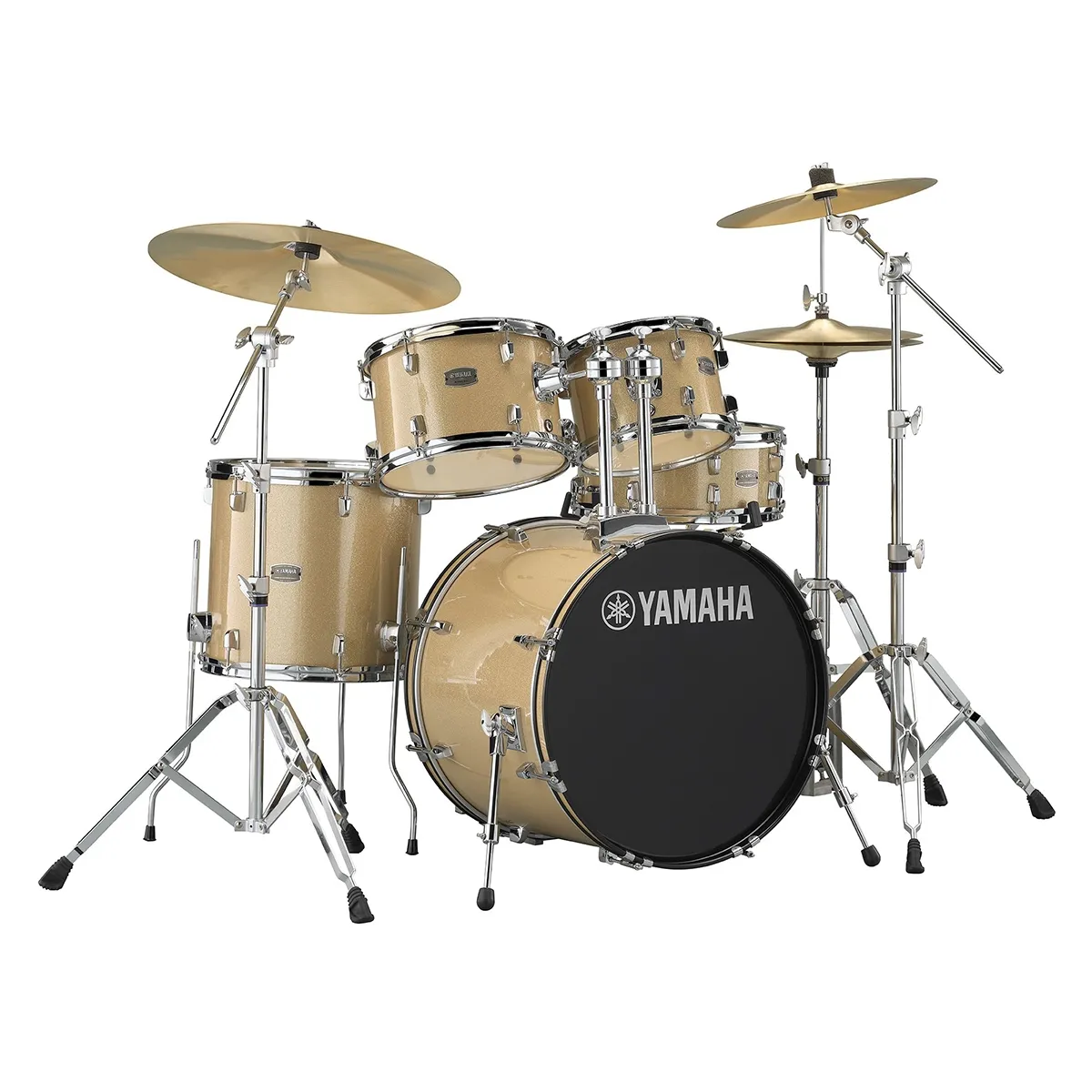 Yamaha Rydeen 22'' + Set Cymbale Paiste 101 - 5 FÛts - Champagne Glitter - Akustik Schlagzeug Rock - Variation 3