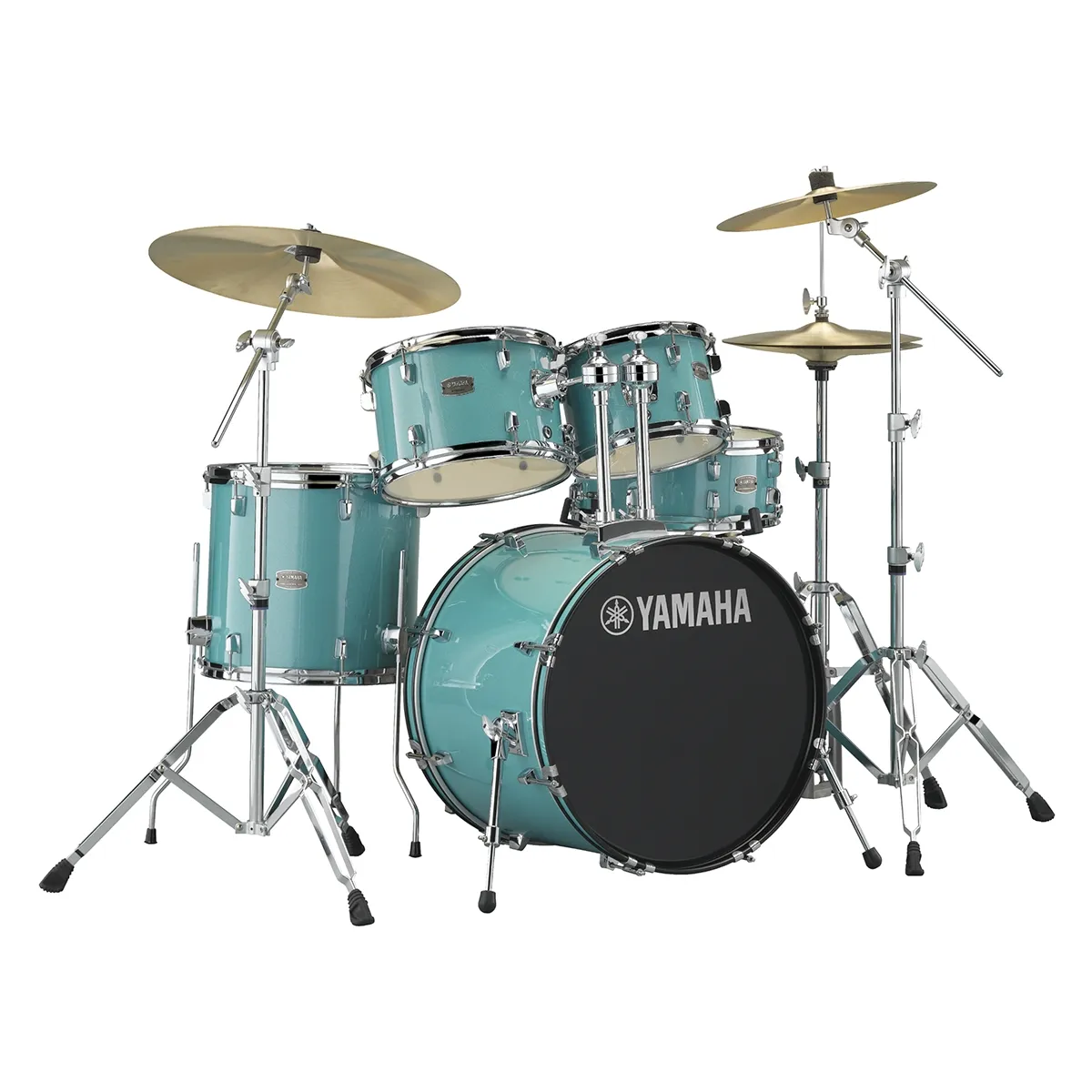 Yamaha Rydeen Fusion 20'' + Set Cymbale Paiste 101 - 5 FÛts - Turquoise Glitter - Akustik Schlagzeug Fusion - Variation 3