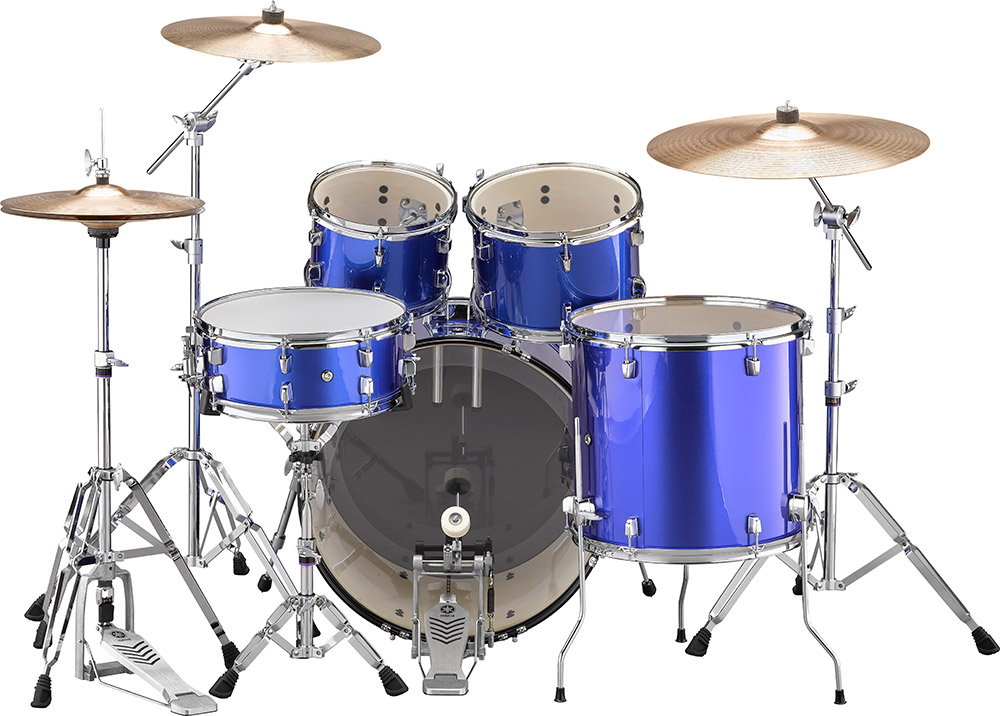 Yamaha Rydeen Stage 22 + Cymbales - 4 FÛts - Fine Blue - Bühne Akustik Schlagzeug - Variation 1