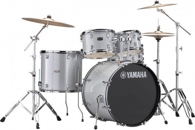 Yamaha Rydeen Stage 22 + Cymbales - Silver Glitter - Bühne Akustik Schlagzeug - Variation 1