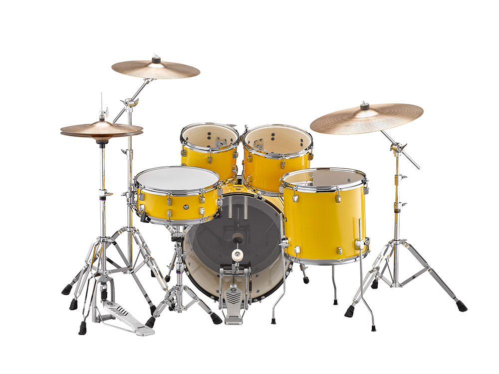 Yamaha Rydeen Stage 22 + Cymbales - 4 FÛts - Mellow Yellow - Bühne Akustik Schlagzeug - Variation 1
