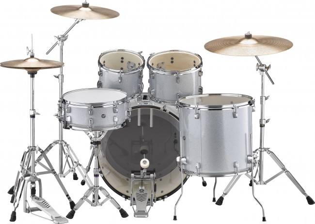 Yamaha Rydeen Stage 22 + Cymbales - Silver Glitter - Bühne Akustik Schlagzeug - Variation 2