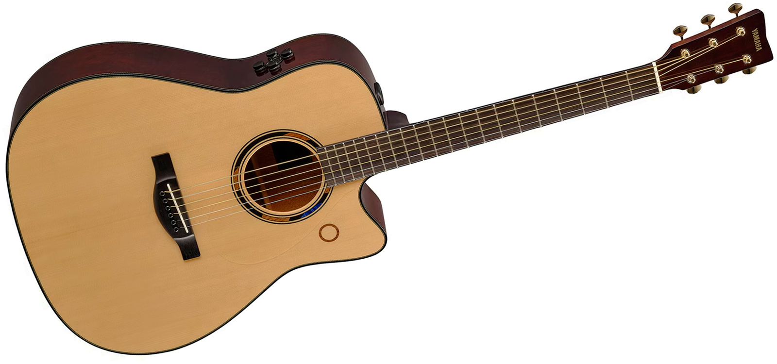 Yamaha Tag3c Transacoustic Dreadnought Cw Epicea Acajou Eb - Natural - Folk-Gitarre - Variation 1