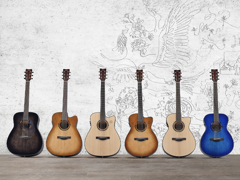 Yamaha Tas1e Transacoustic Concert Epicea Acajou Noy - Sand Burst - Folk-Gitarre - Variation 5