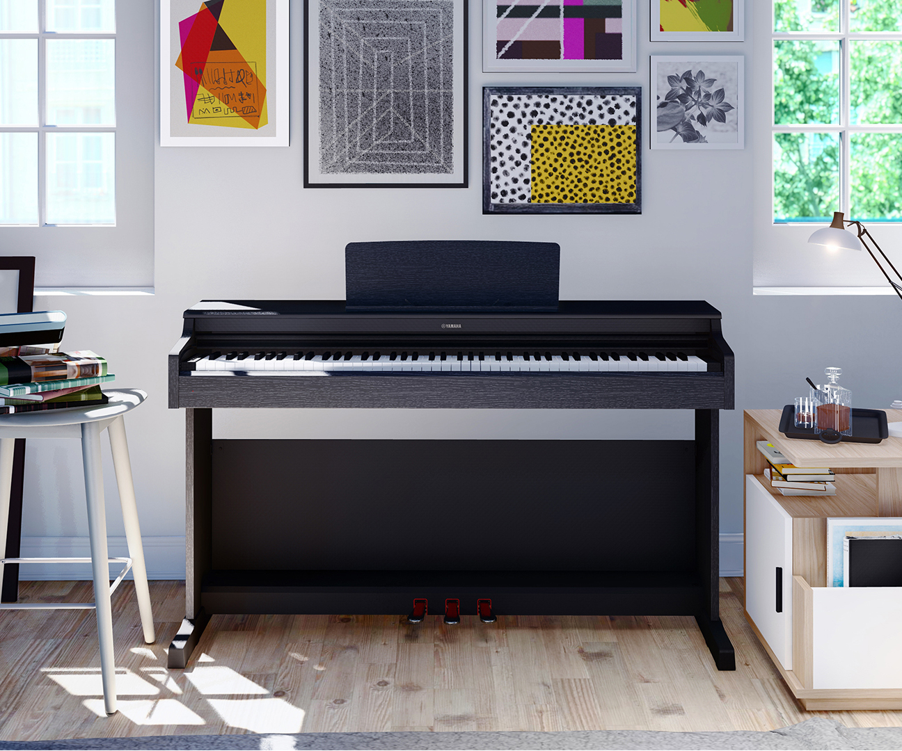 Yamaha Ydp-164 Arius - Black - Digitalpiano mit Stand - Variation 2