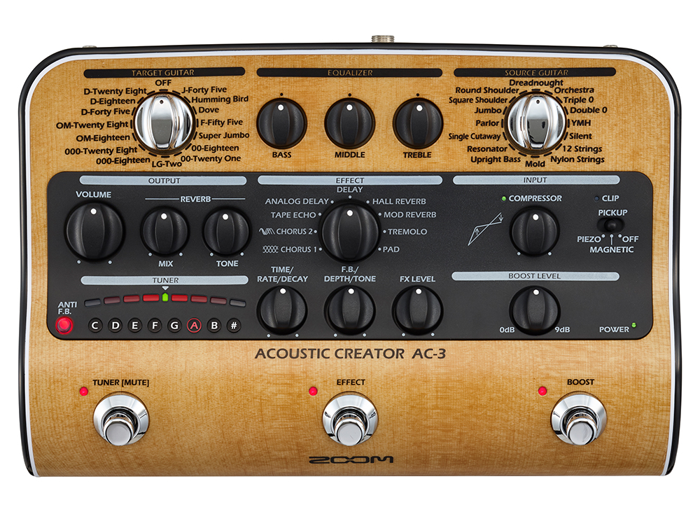 Zoom Ac-3 Acoustic Creator - Modulation/Simulation Effektpedal - Variation 1