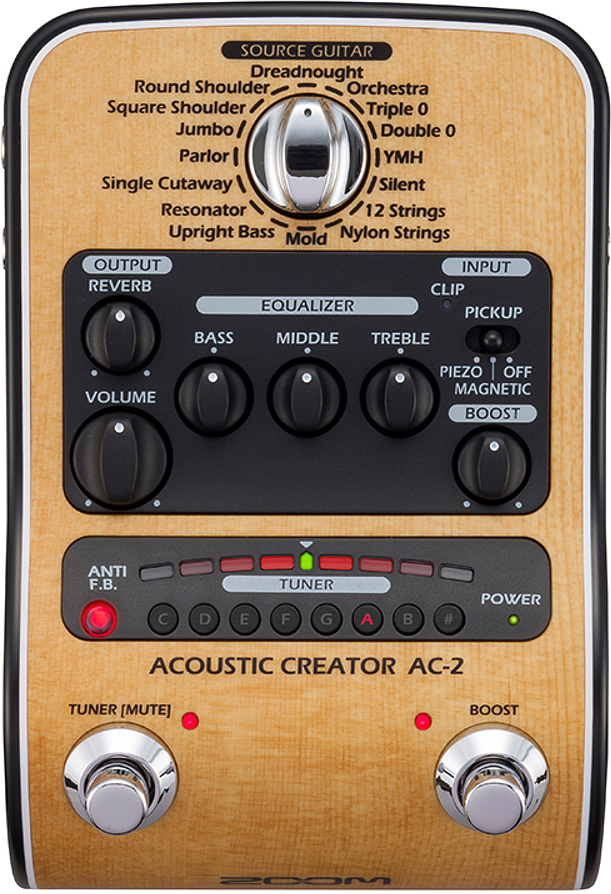 Zoom Ac-2 Acoustic Creator - Modulation/Simulation Effektpedal - Main picture