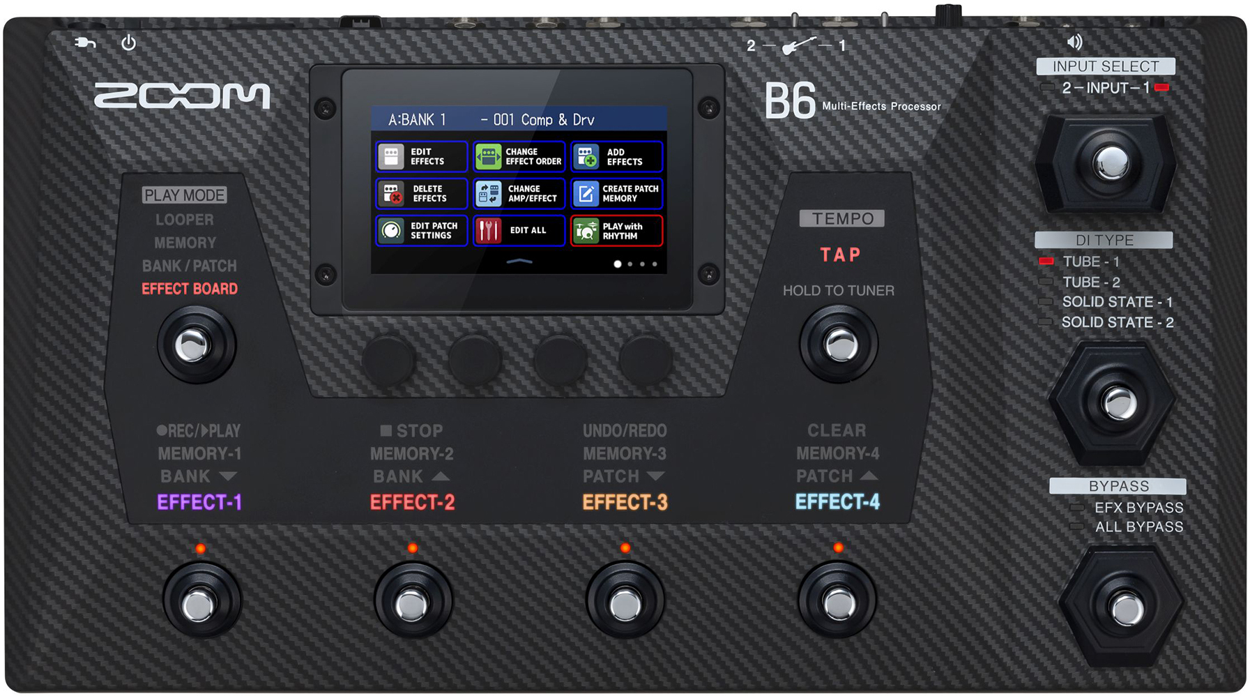 Zoom B6 Multi-effects Bass Processor - Bass Multieffektpedal - Main picture