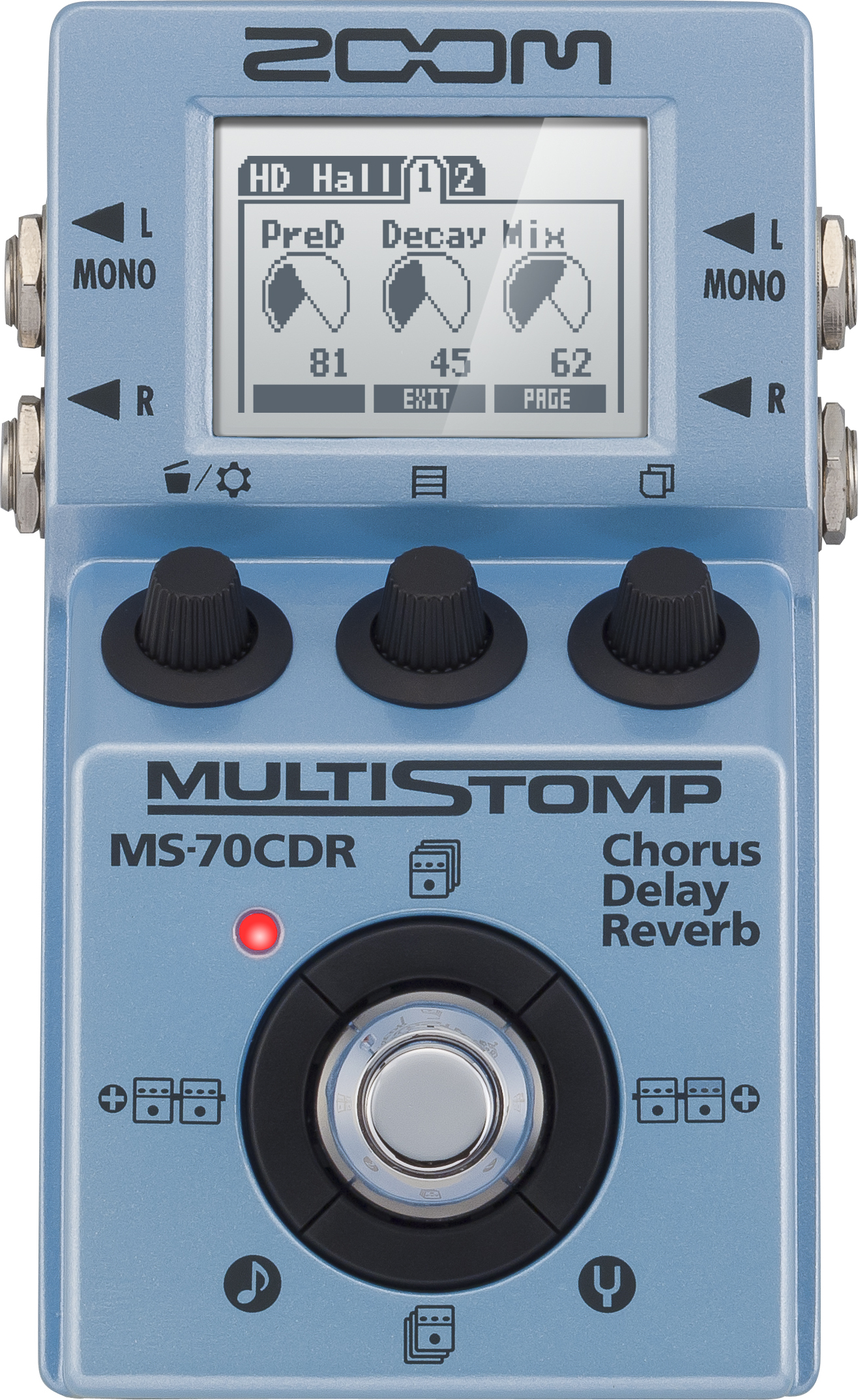 Zoom Ms-70cdr Multistomp - Modulation/Chorus/Flanger/Phaser & Tremolo Effektpedal - Main picture